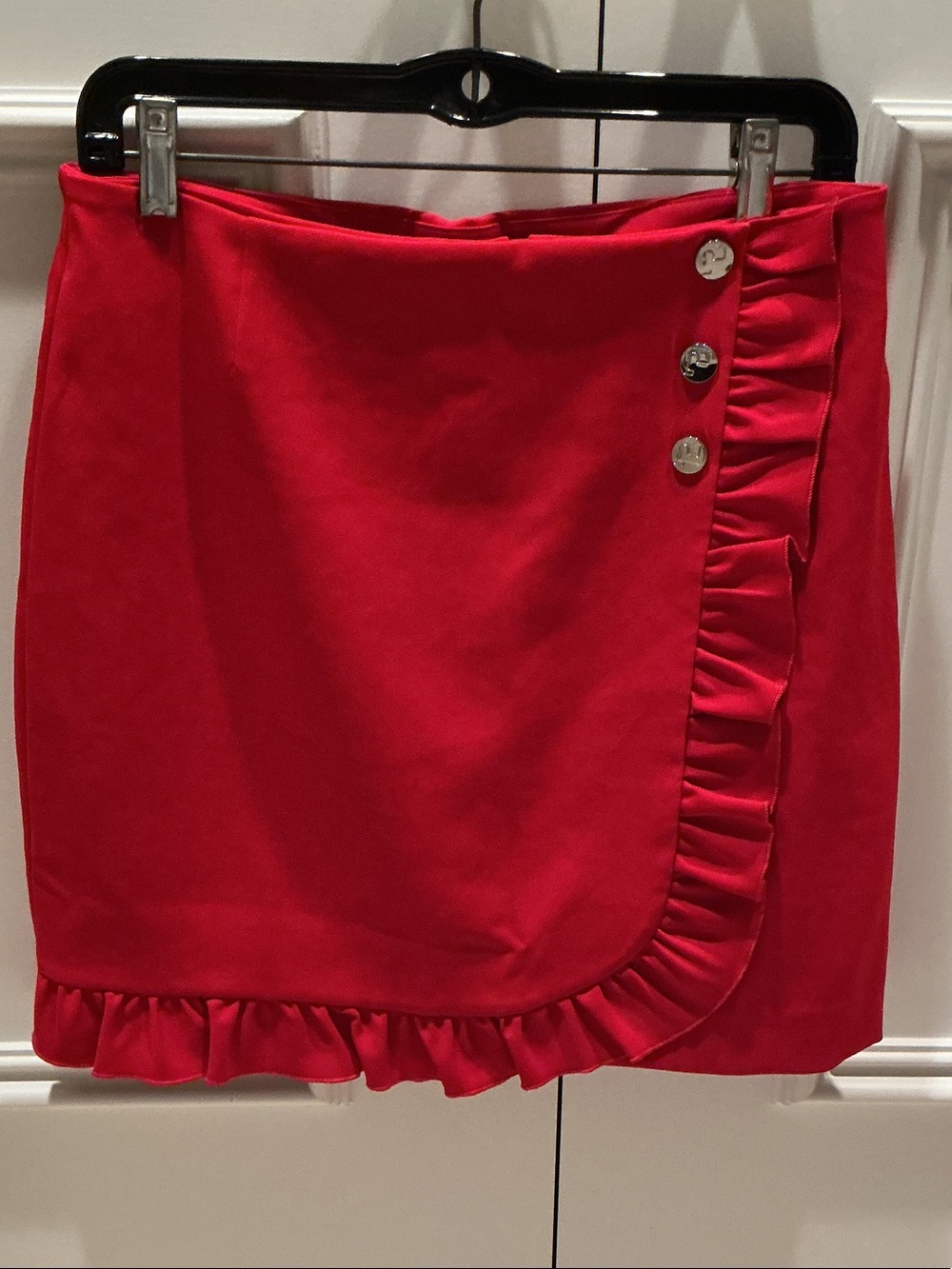 Tory Burch Red Ruffle-Trim Skort
